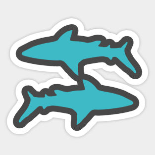 Blue Shark Pisces Sticker